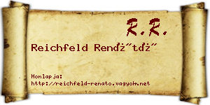 Reichfeld Renátó névjegykártya